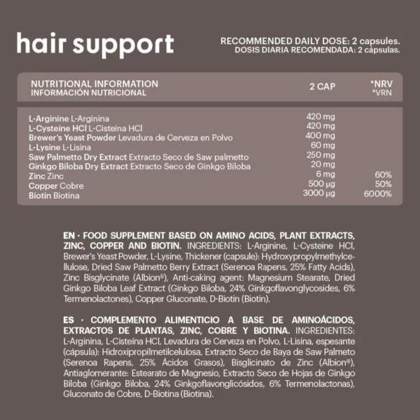 Hair Support (30 dosis-60 cápsulas) - Imagen 4